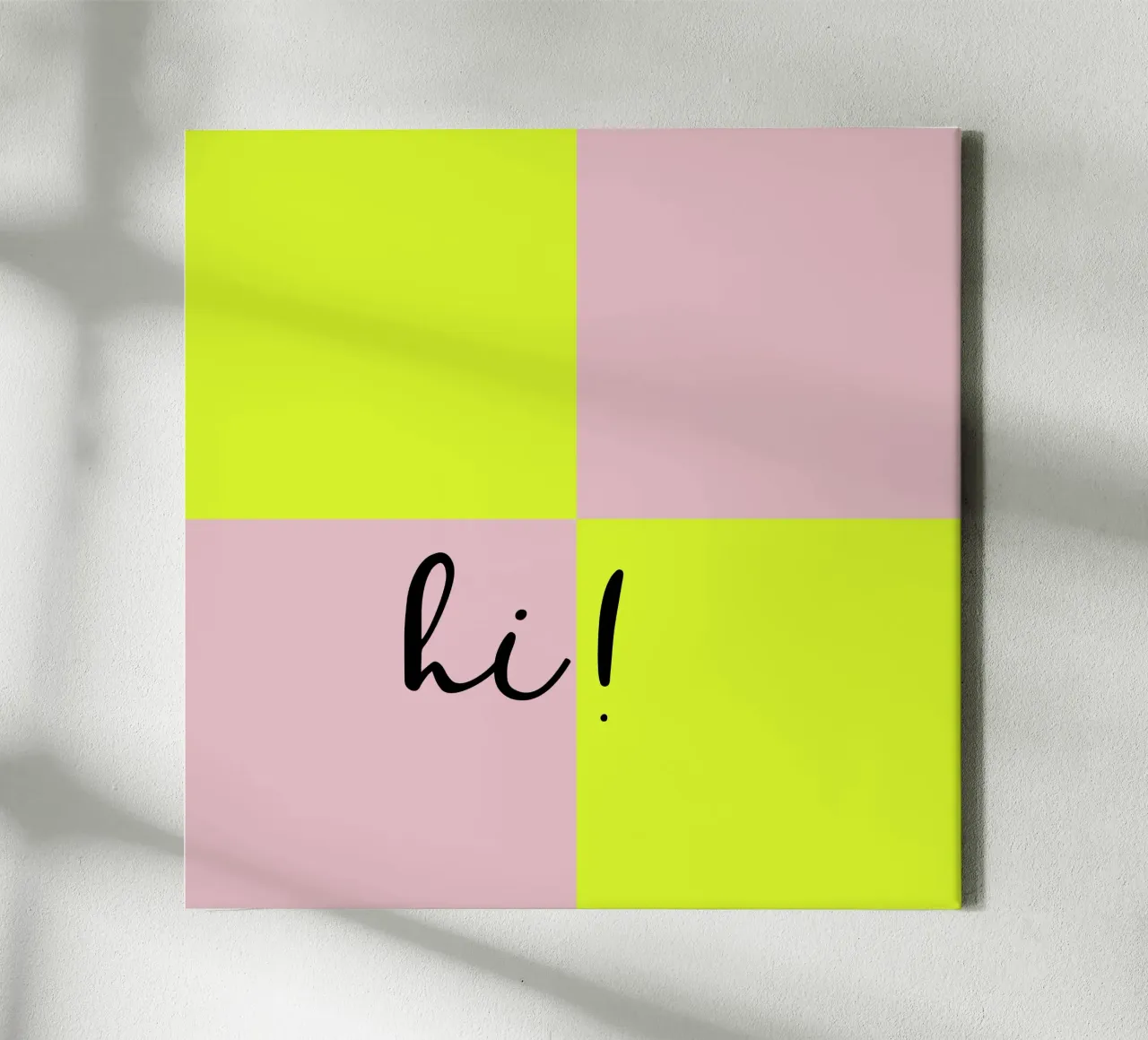 FUN Check tela con Cornice a cassetta da All Colours