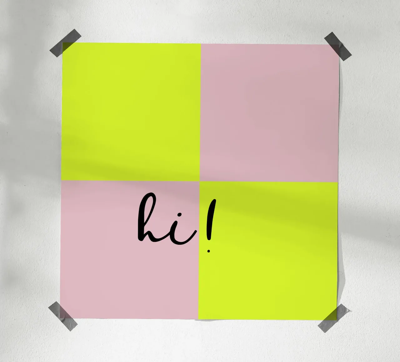FUN Check poster con telaio in plastica da All Colours