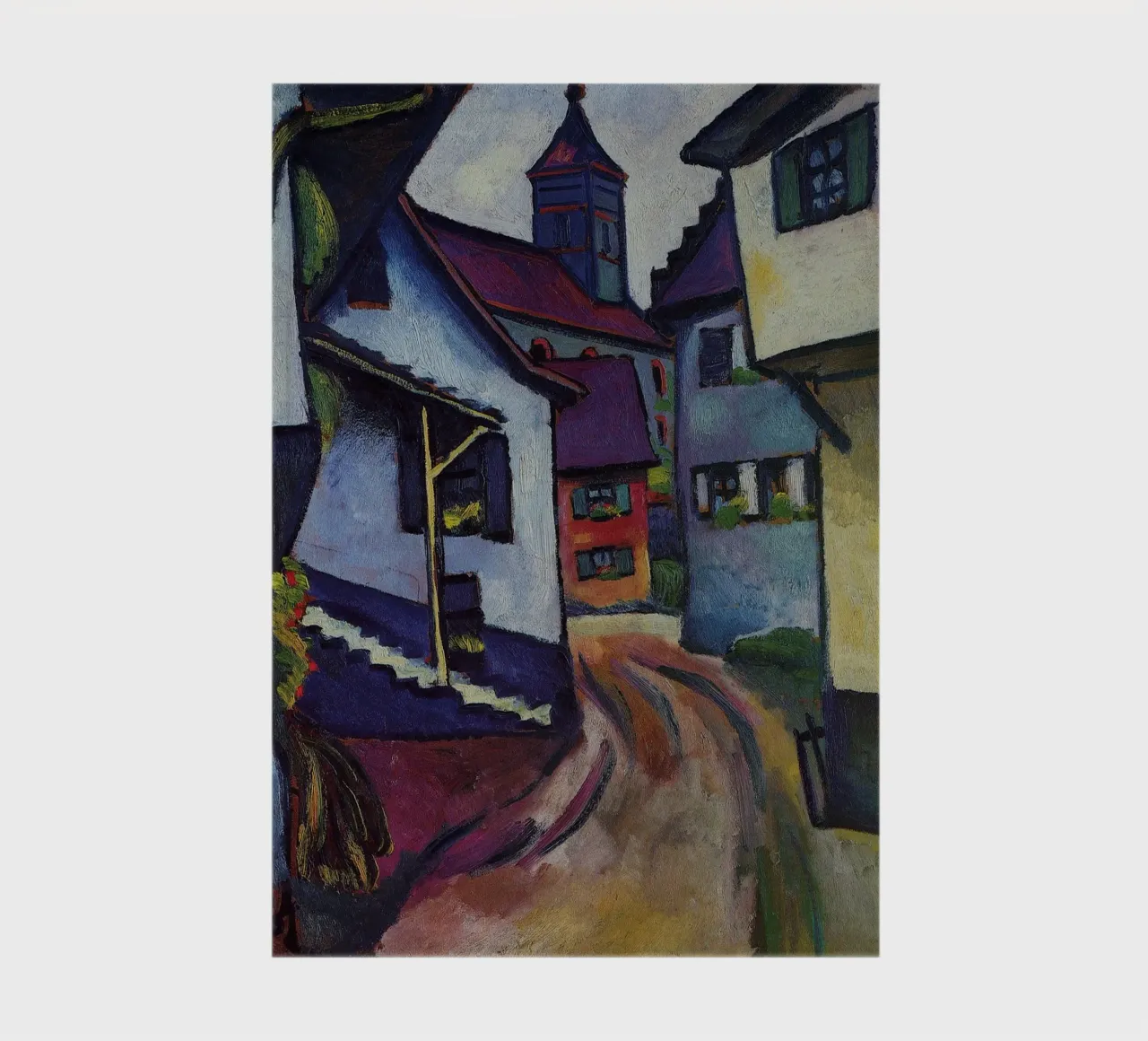 August Macke - Strada con chiesa a Kandern diario da Timeless Artworks
