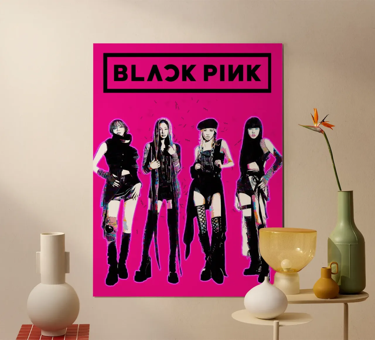 Arte di Blackpink poster con telaio in alluminio da neonartroom