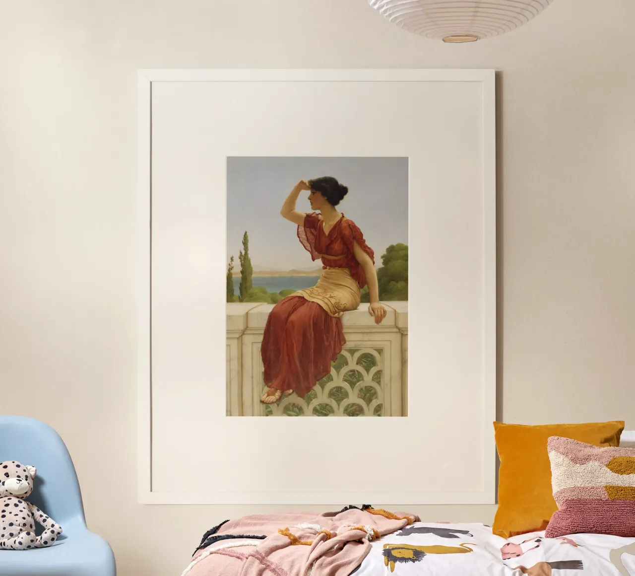 John William Godward - Das Signal Poster von Timeless Artworks