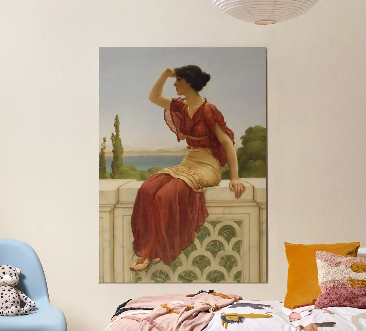 John William Godward - Das Signal Poster von Timeless Artworks