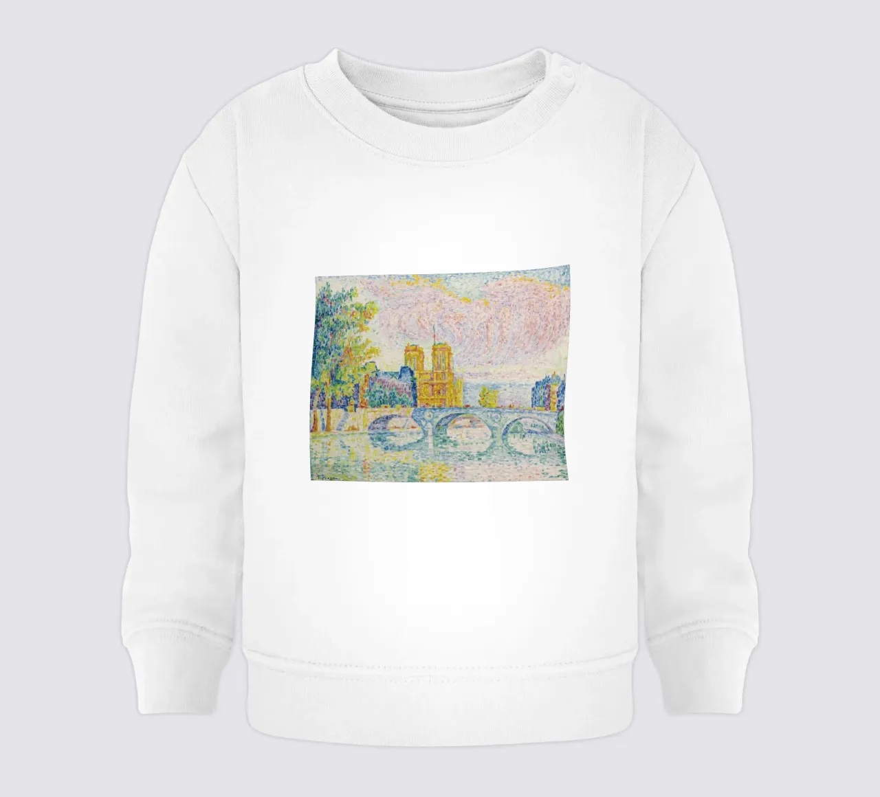Paul Signac - La Cite, Parigi felpa neonato da Timeless Artworks
