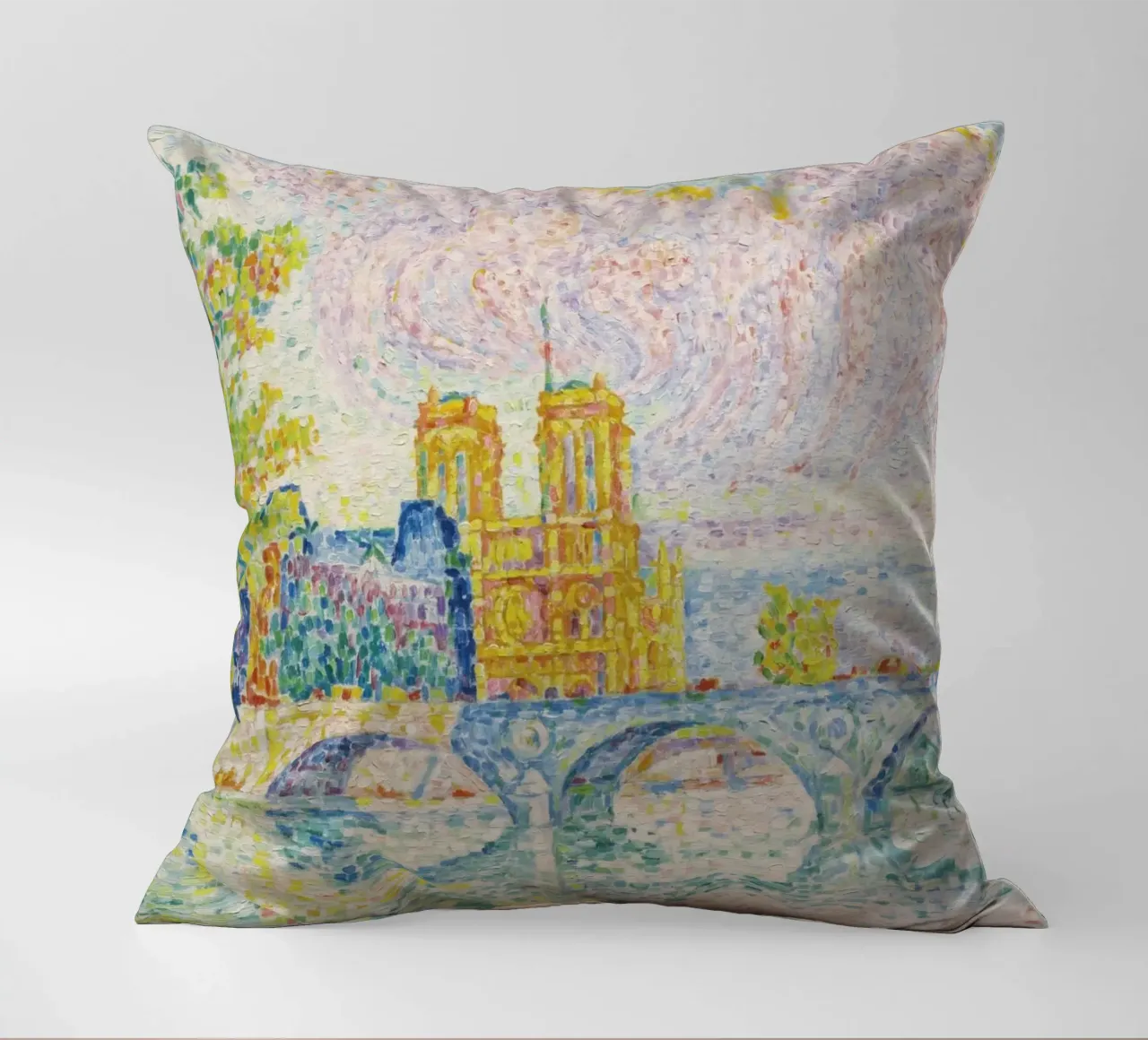 Paul Signac - La Cite, Parigi cuscino da Timeless Artworks