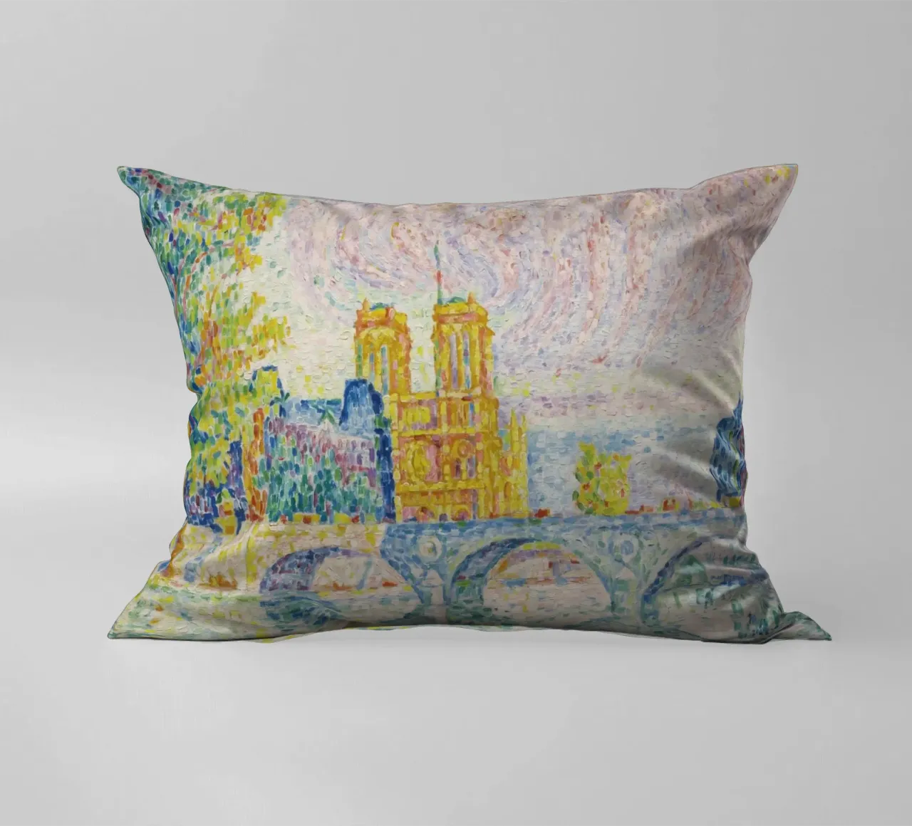 Paul Signac - La Cite, Parigi cuscino da Timeless Artworks