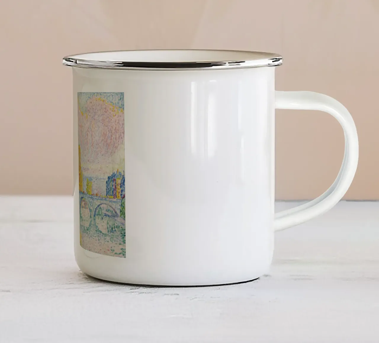Paul Signac - La Cite, Parigi tazza in smalto da Timeless Artworks