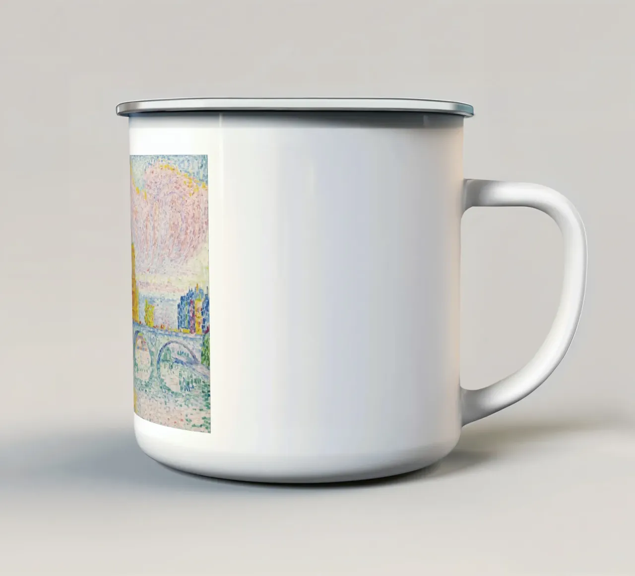Paul Signac - La Cite, Parigi tazza in smalto da Timeless Artworks