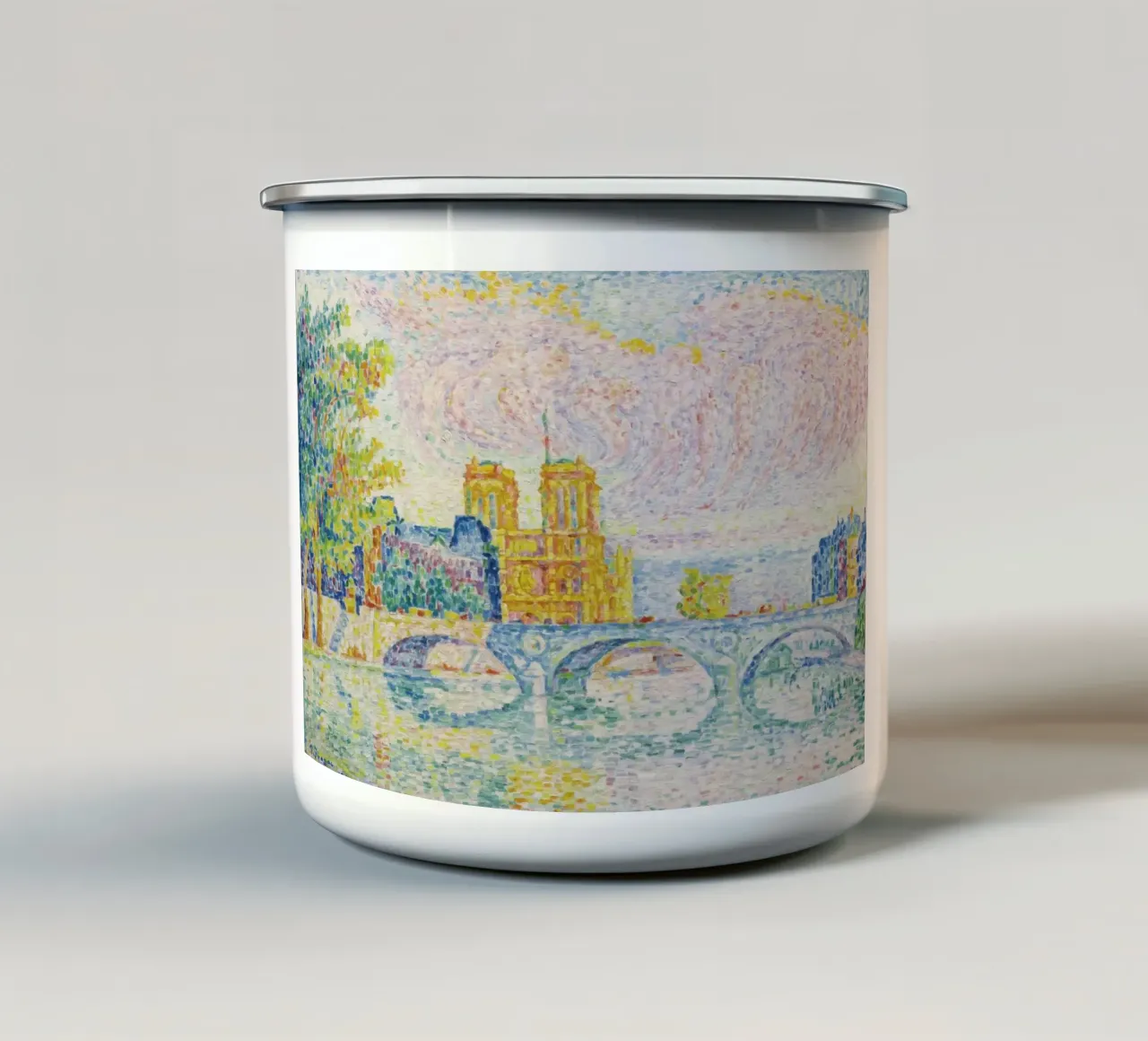 Paul Signac - La Cite, Parigi tazza in smalto da Timeless Artworks