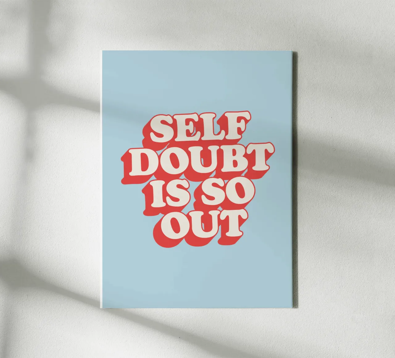 Self Doubt is So Out Empowering Motivational Vibe Quote canvas by THE MOTIVATED TYPE