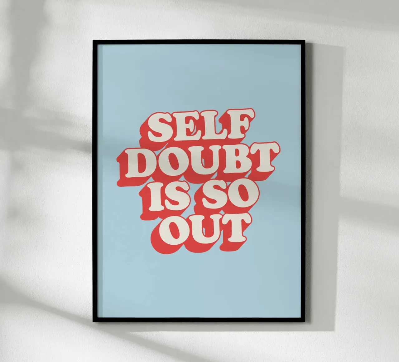 Selbstzweifel ist so out Empowering Motivational Vibe Zitat Hahnemühle von THE MOTIVATED TYPE