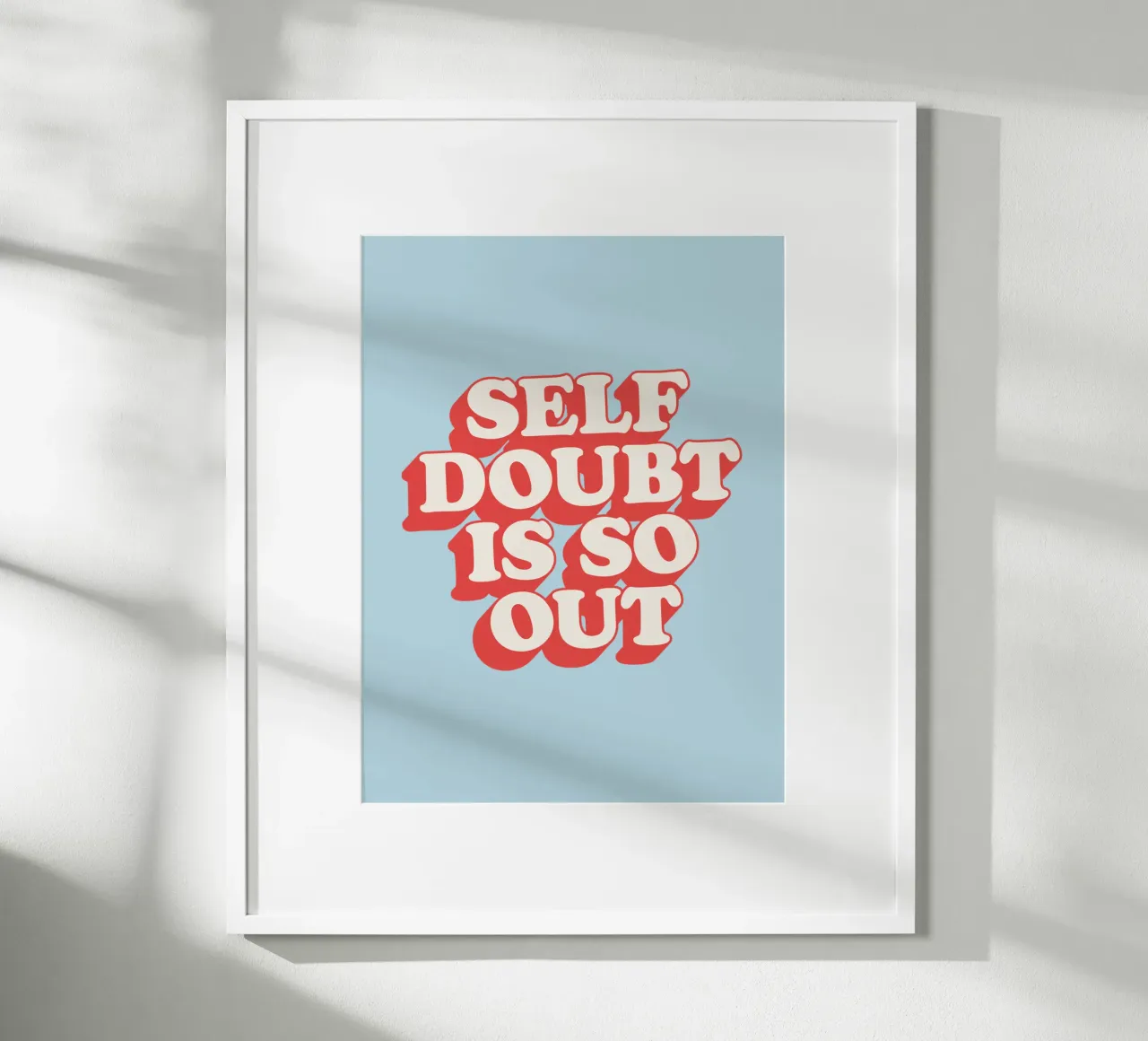 Selbstzweifel ist so out Empowering Motivational Vibe Zitat Hahnemühle von THE MOTIVATED TYPE