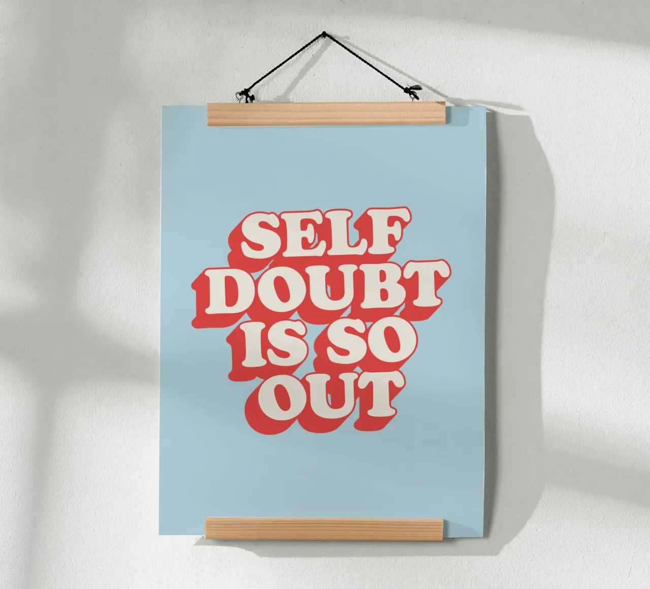 Selbstzweifel ist so out Empowering Motivational Vibe Zitat Hahnemühle von THE MOTIVATED TYPE