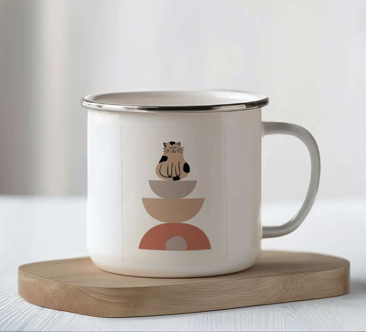 Gatto Zen tazza in smalto da KidzStudio