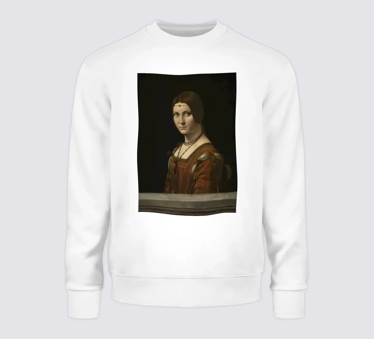 Leonardo da Vinci - Retrato de una dama de la corte de Mil sudadera de Timeless Artworks