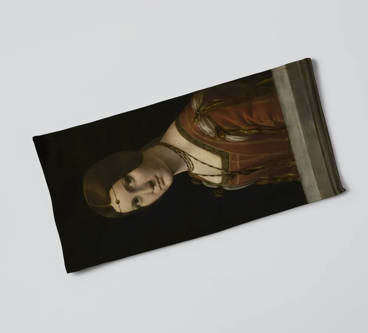 Leonardo da Vinci - Portrait of a Lady from the Court of Mil towel by Timeless Artworks