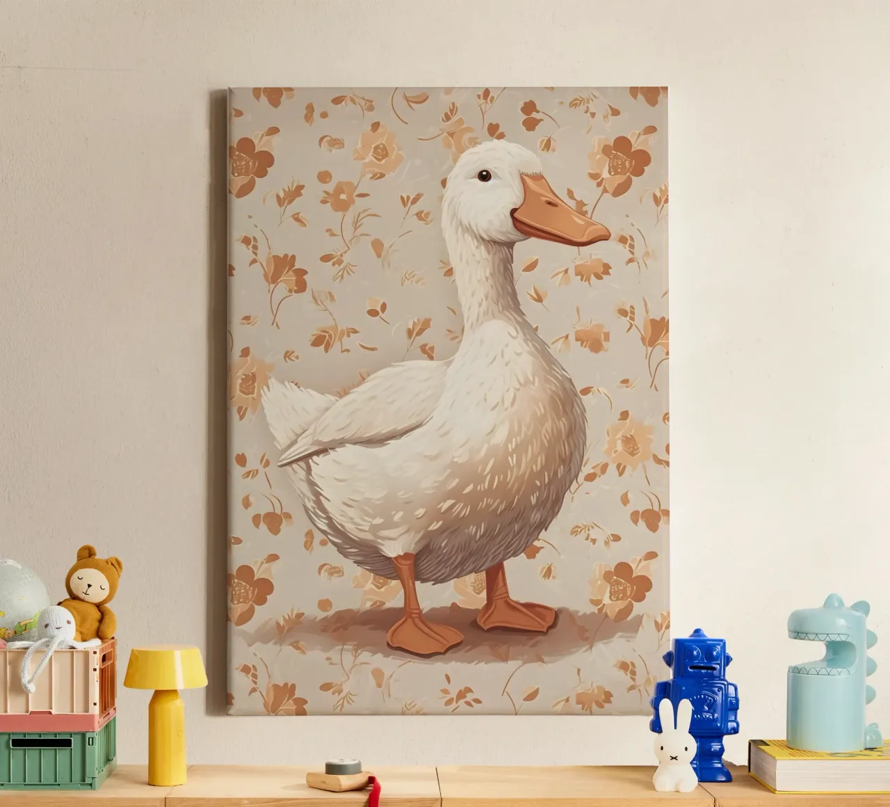Duck à la Mode canvas by KidzStudio