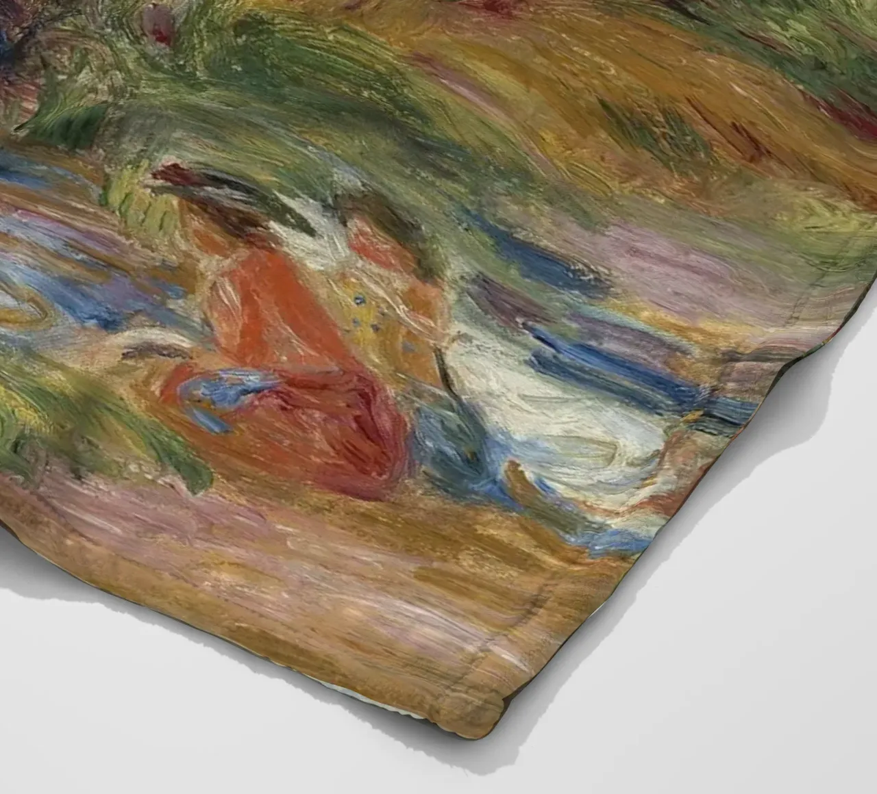 Pierre-Auguste Renoir - Landschap in Zuid-Frankrijk fleecedeken van Timeless Artworks