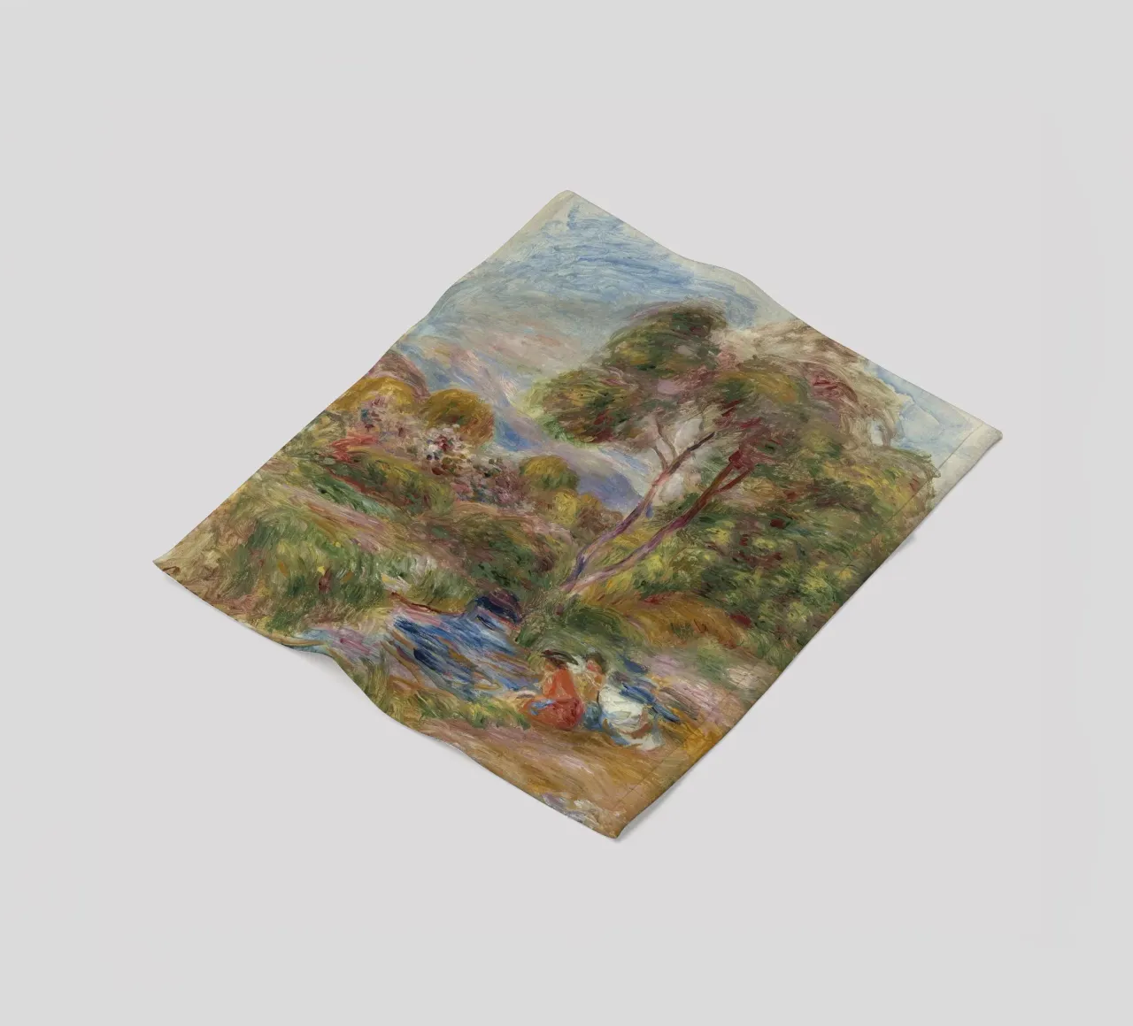 Pierre-Auguste Renoir - Landschap in Zuid-Frankrijk fleecedeken van Timeless Artworks