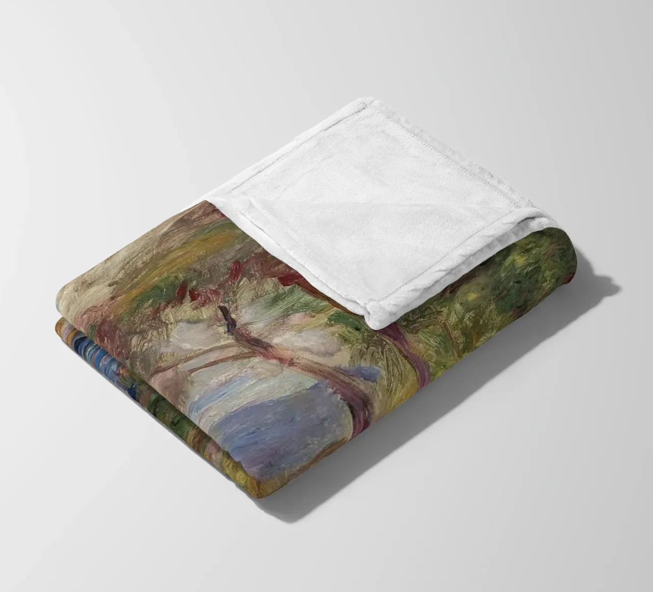 Pierre-Auguste Renoir - Landschap in Zuid-Frankrijk fleecedeken van Timeless Artworks