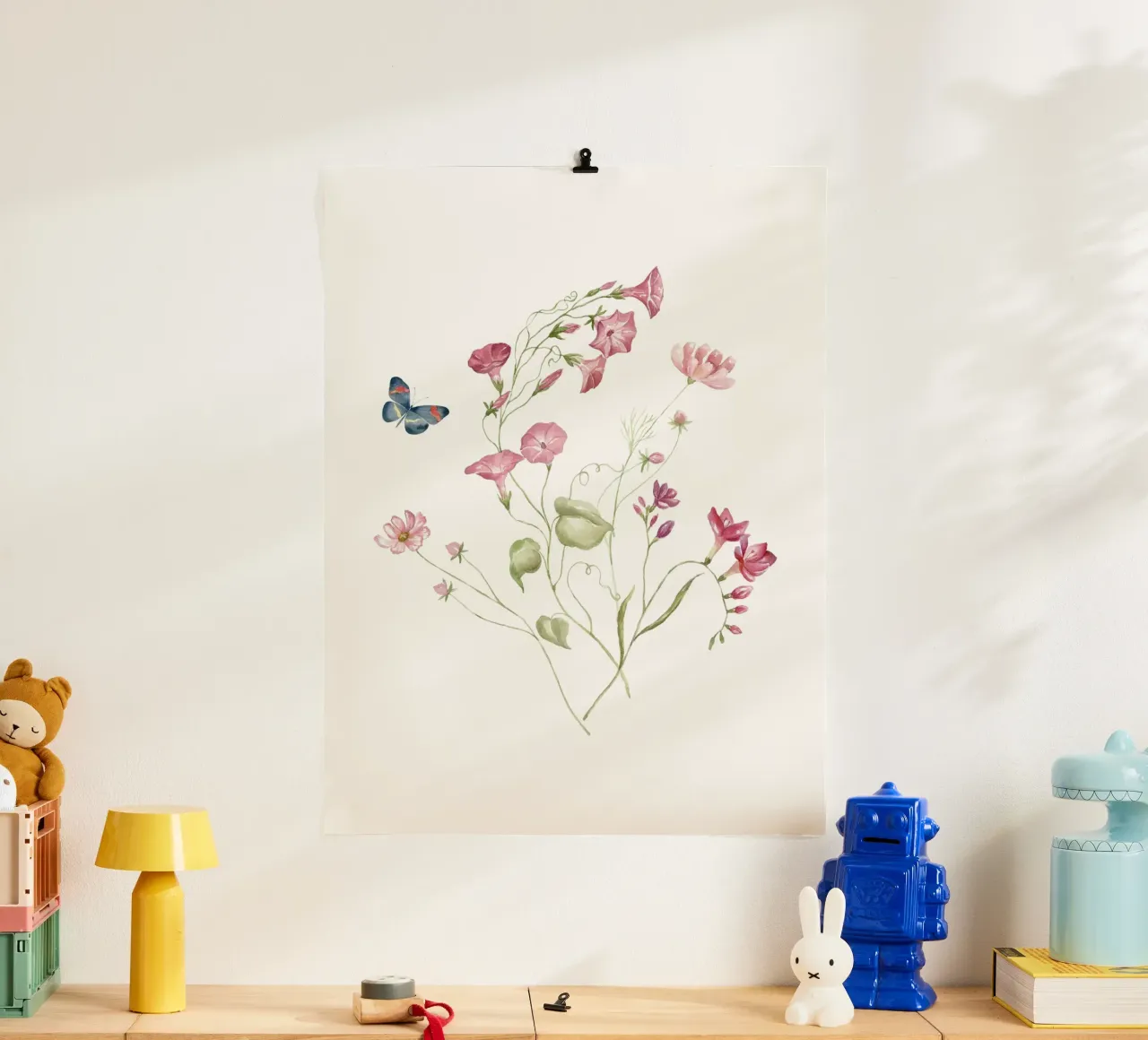 Poesia floreale poster con telaio in plastica da KidzStudio