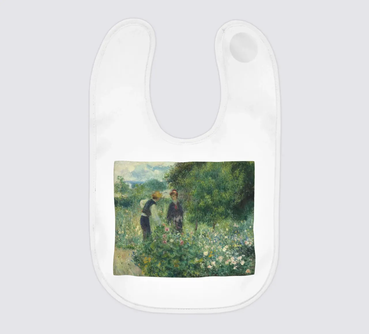 Pierre-Auguste Renoir - Raccolta di fiori bavaglino da Timeless Artworks