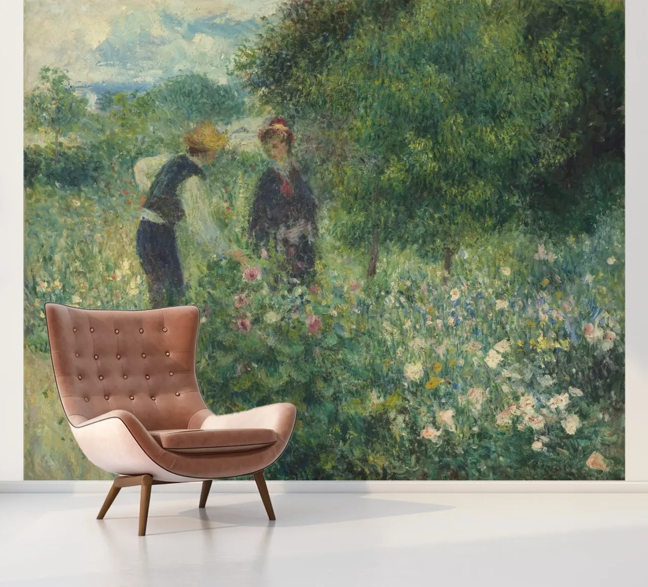 Pierre-Auguste Renoir - Picking flowers photo wallpaper by Timeless Artworks