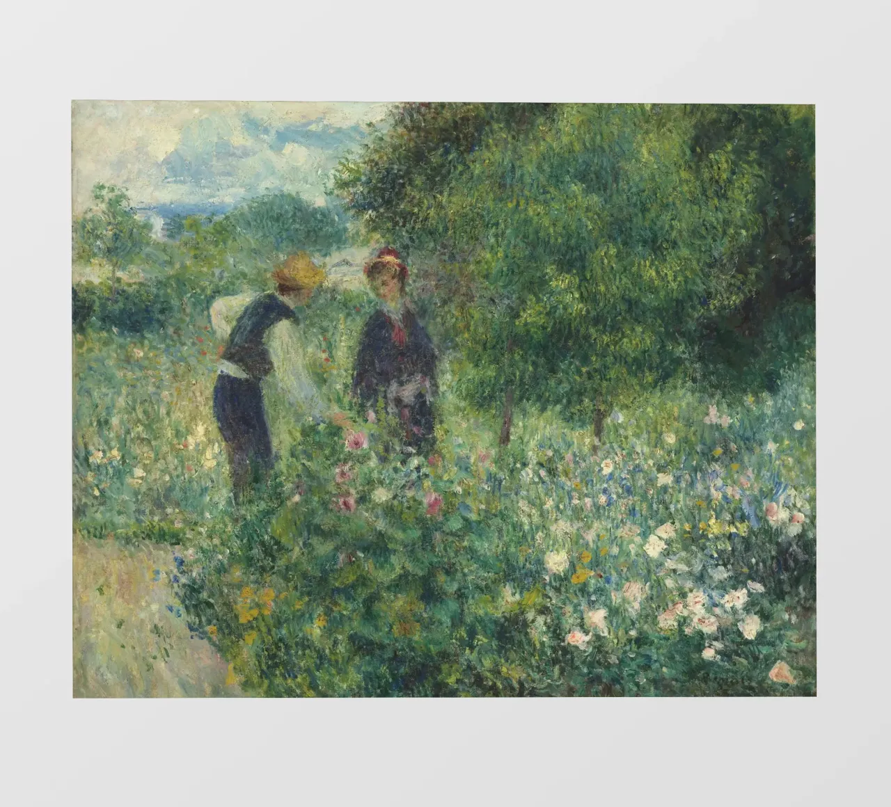 Pierre-Auguste Renoir - Picking flowers photo wallpaper by Timeless Artworks