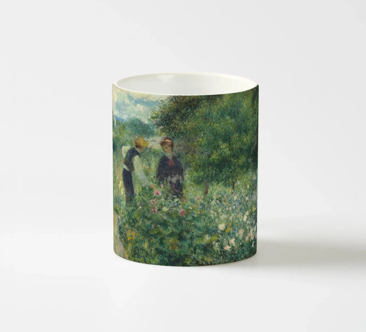 Pierre-Auguste Renoir - Raccolta di fiori tazza in ceramica da Timeless Artworks