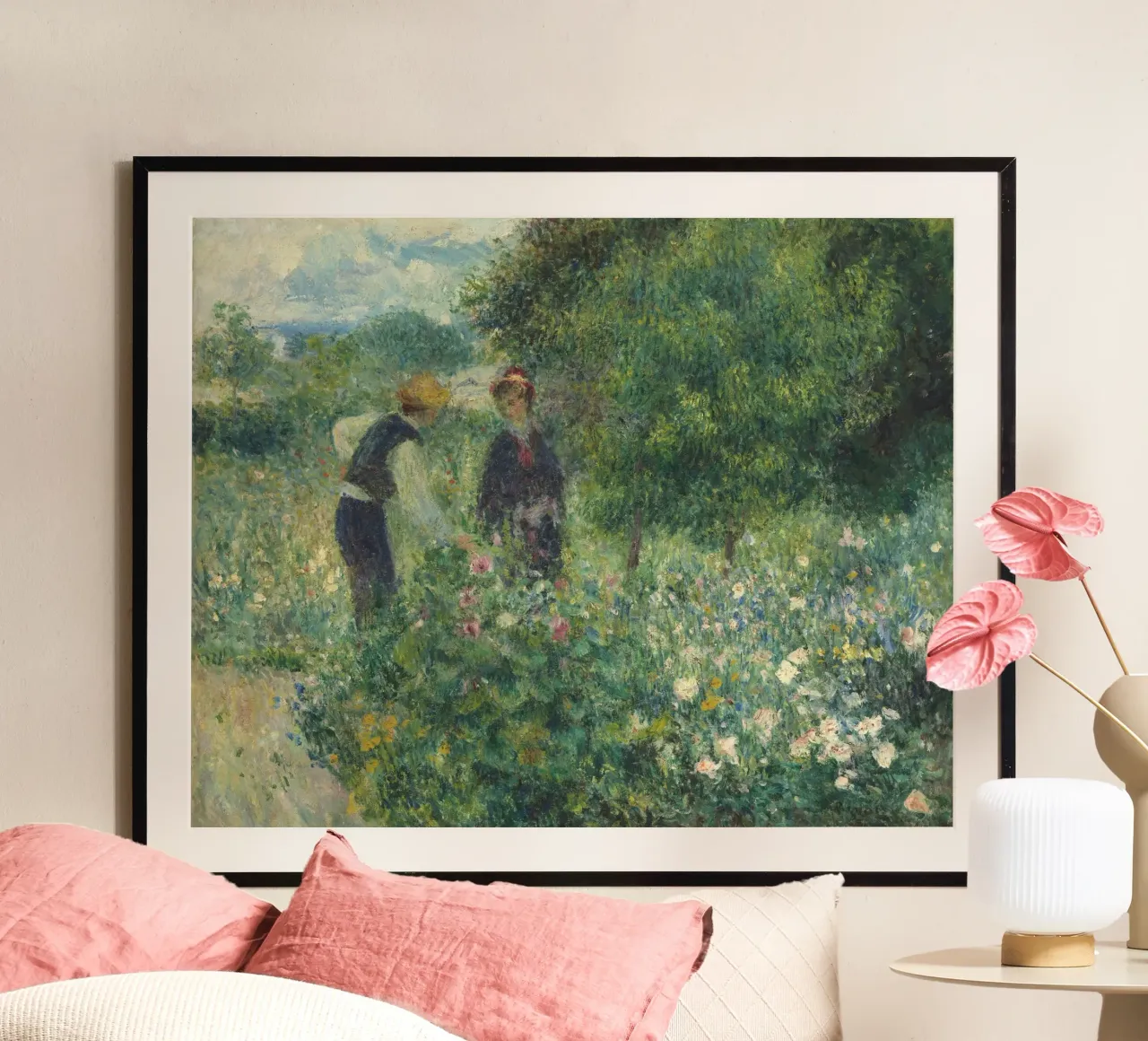 Pierre-Auguste Renoir - Raccolta di fiori carta hahnemühle da Timeless Artworks