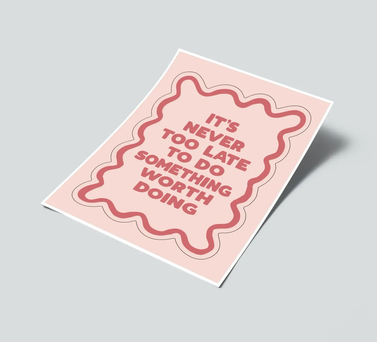 Es ist nie zu spät, etwas zu tun, das es wert ist Motivation Stickerbogen von THE MOTIVATED TYPE