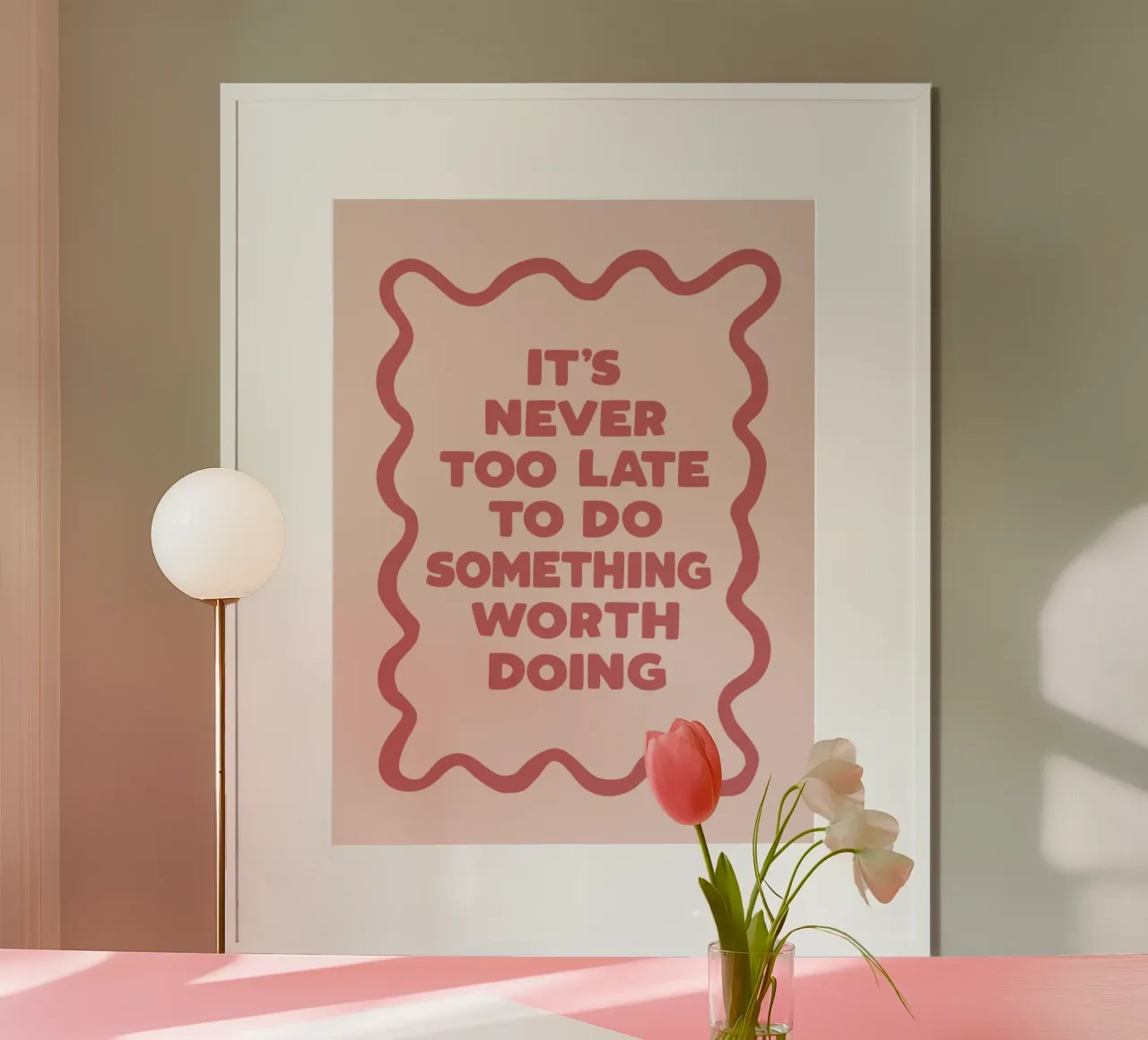 Es ist nie zu spät, etwas zu tun, das es wert ist Motivation Hahnemühle von THE MOTIVATED TYPE