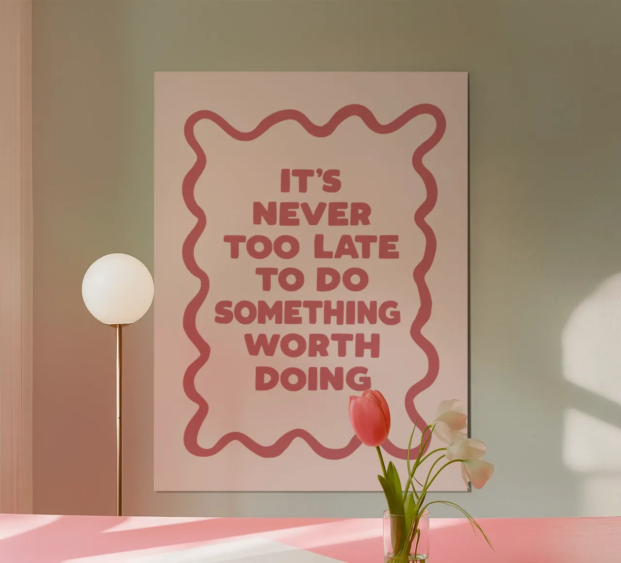 Es ist nie zu spät, etwas zu tun, das es wert ist Motivation Hahnemühle von THE MOTIVATED TYPE