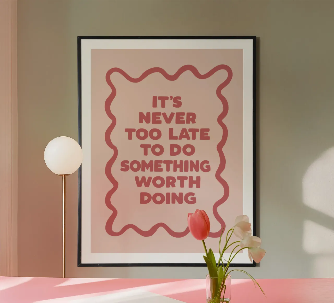 Es ist nie zu spät, etwas zu tun, das es wert ist Motivation Hahnemühle von THE MOTIVATED TYPE