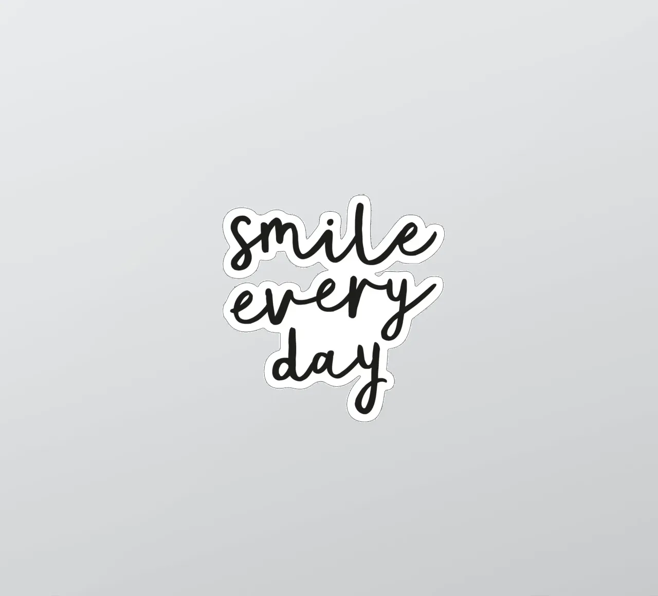 Smile Every Day Inspirational Typography Minimalist Print (Sourire chaque jour) autocollant de THE MOTIVATED TYPE