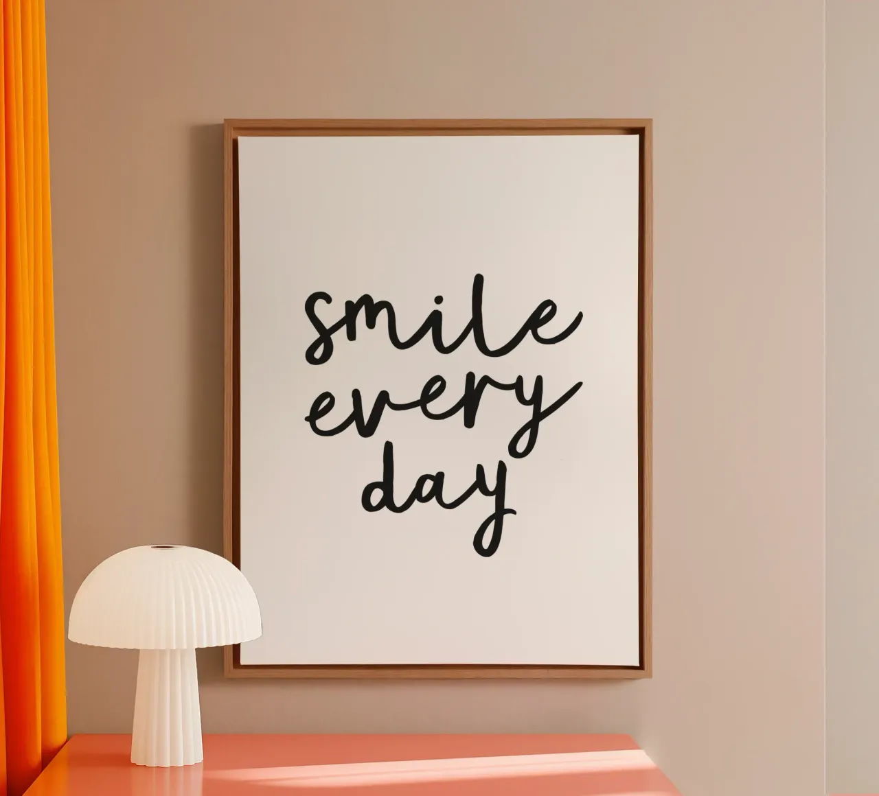 Smile Every Day Inspirational Typography Minimalist Print canvas by THE MOTIVATED TYPE