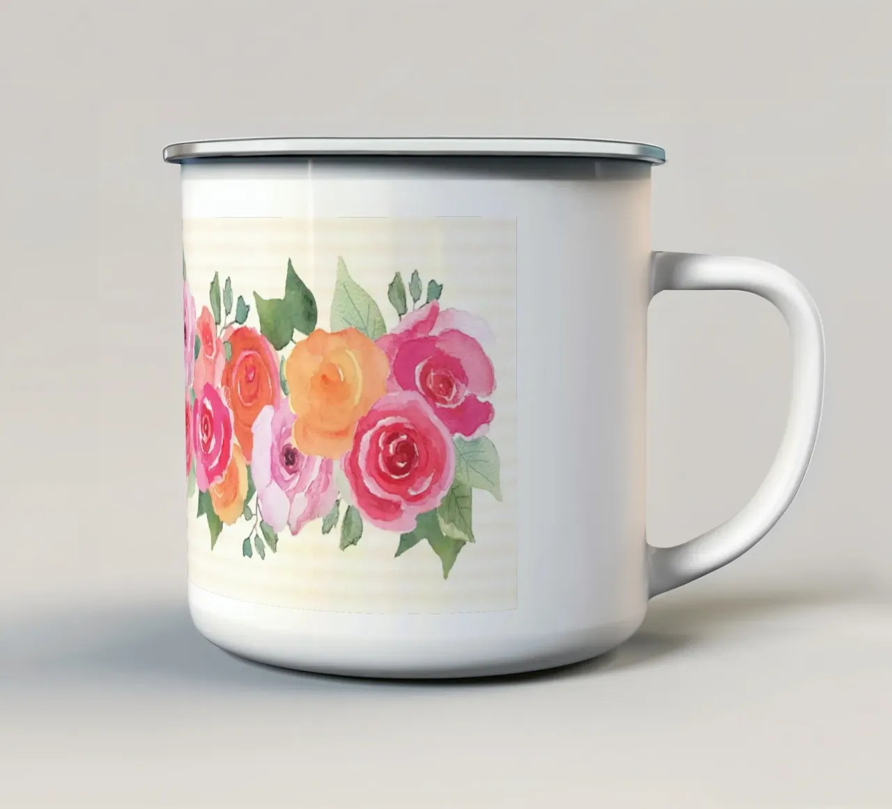 Bunte Rosen tazza in smalto da Farbwelten