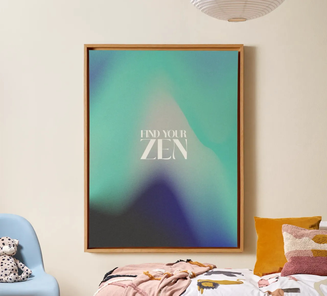Find Your Zen (no 02) tela con Cornice a cassetta da treechild