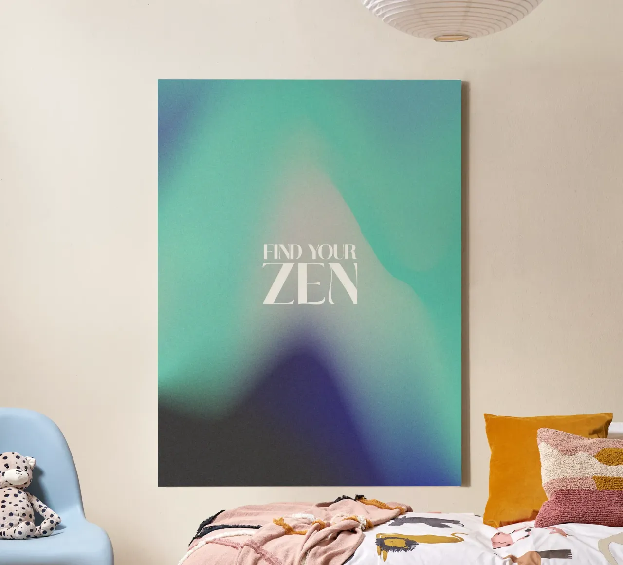 Find Your Zen (no 02) tela con Cornice a cassetta da treechild