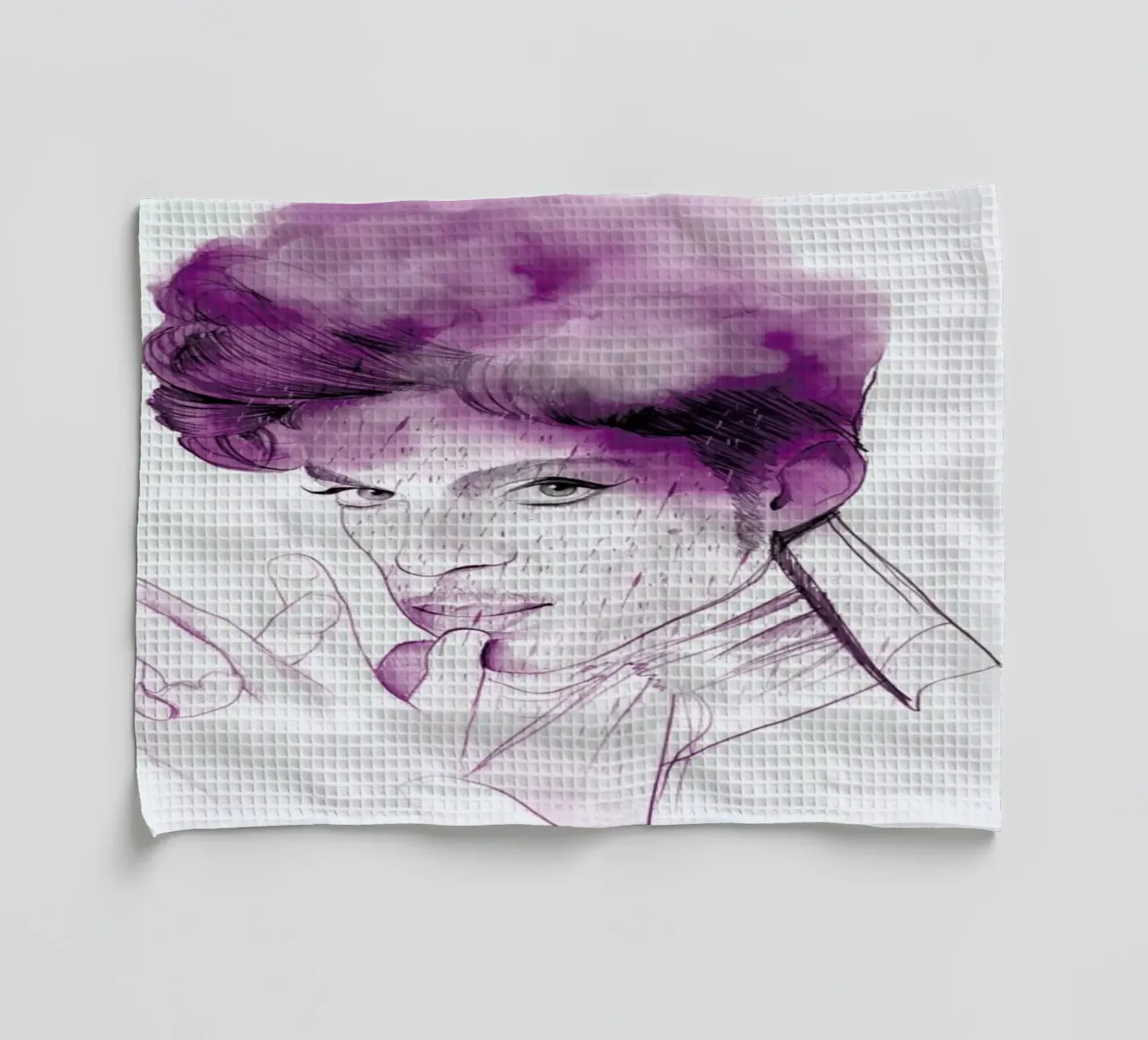 Prince tea towel by Ina Stanimirova