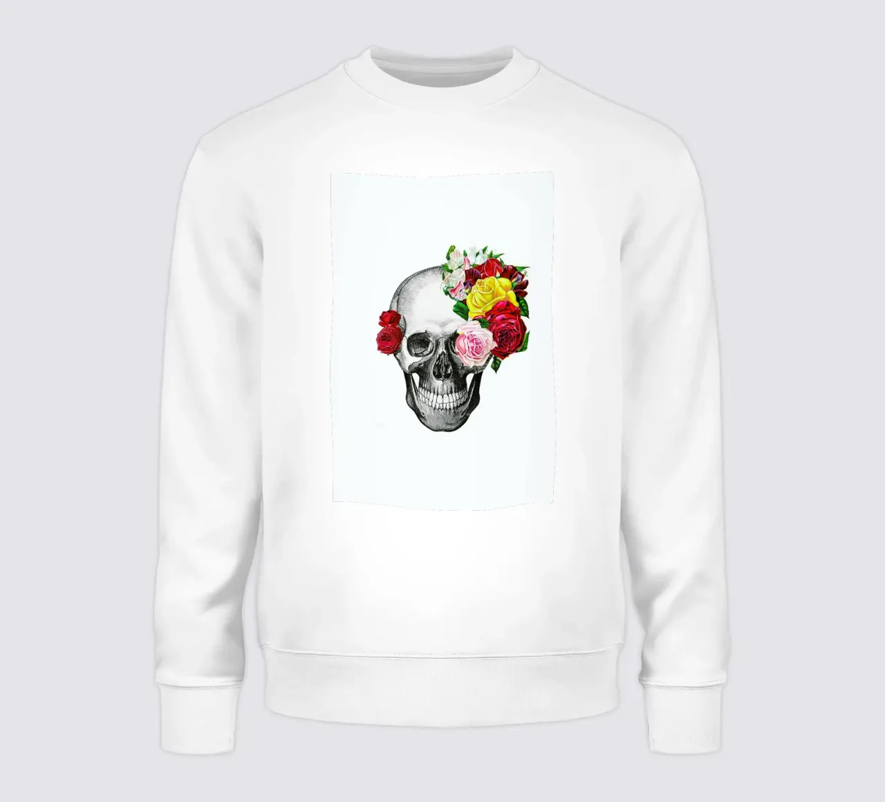 Skull with roses felpa da Rococco LA