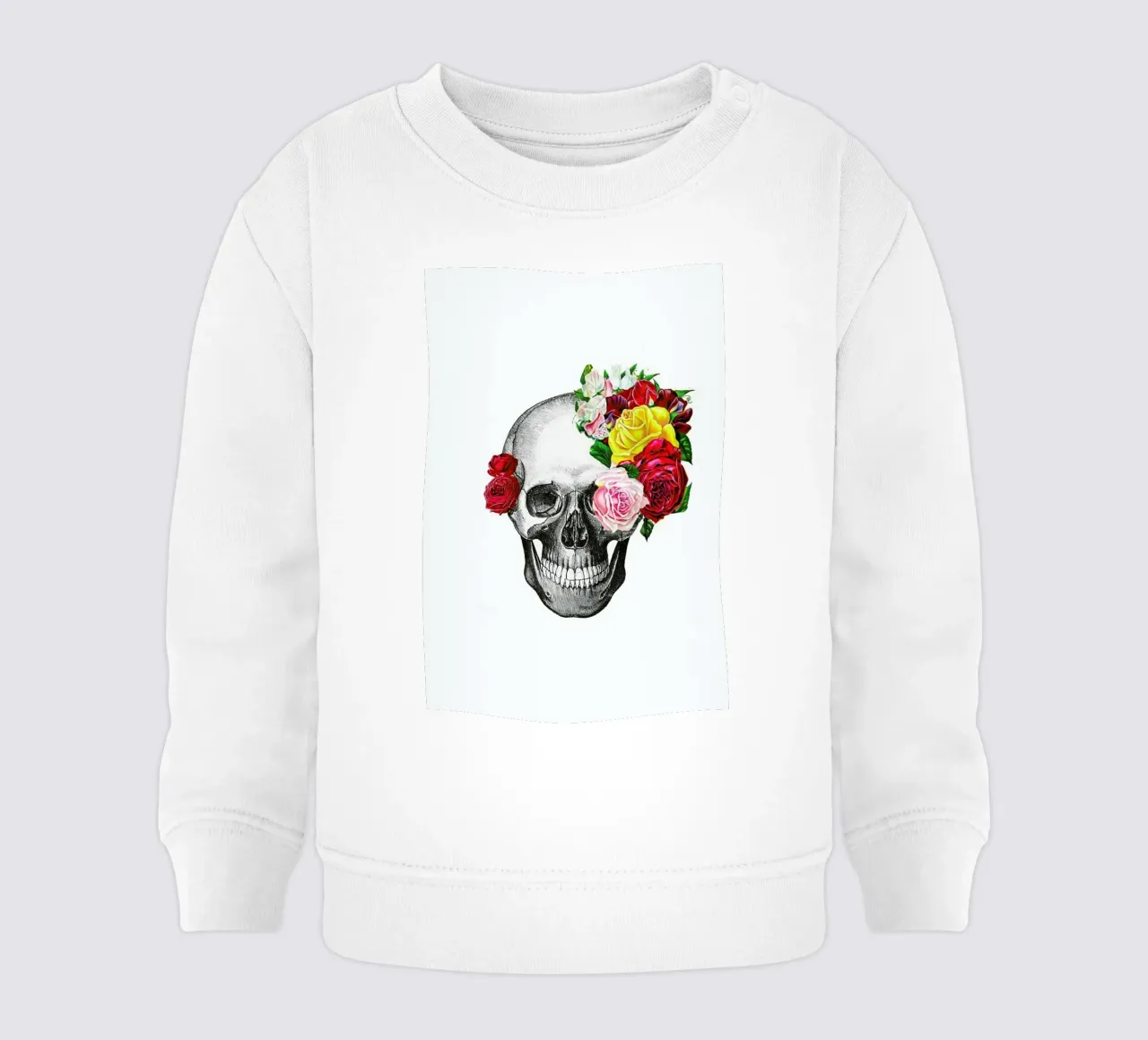 Skull with roses felpa neonato da Rococco LA