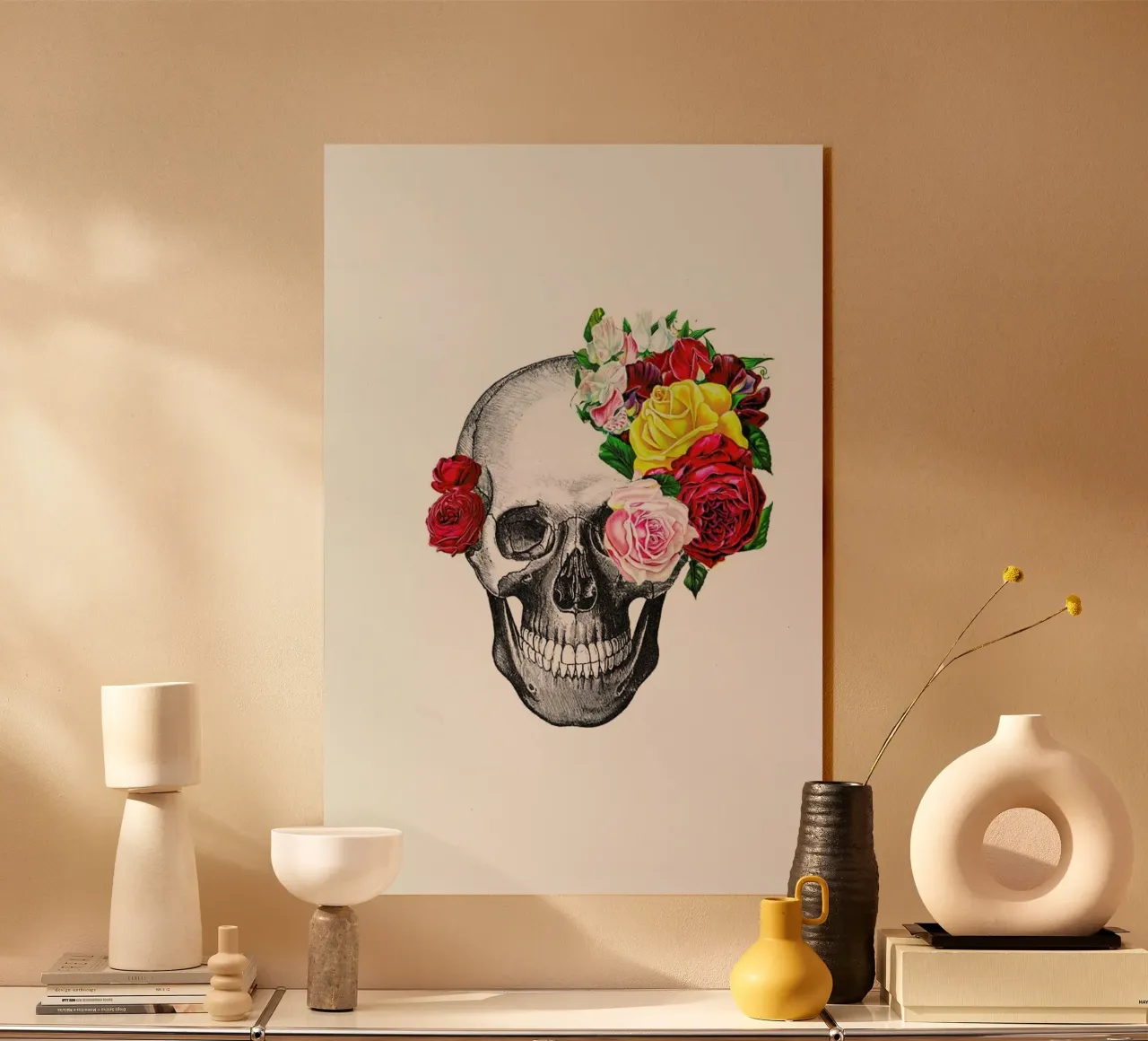 Skull with roses plexiglass da Rococco LA