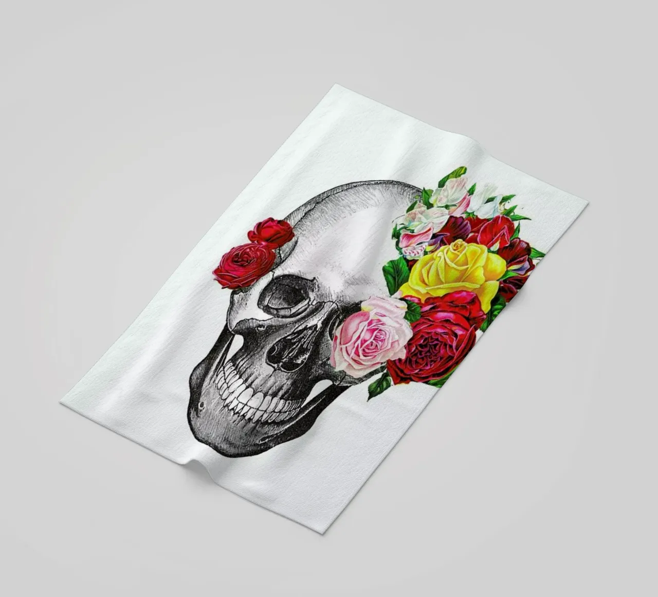 Skull with roses telo mare da Rococco LA