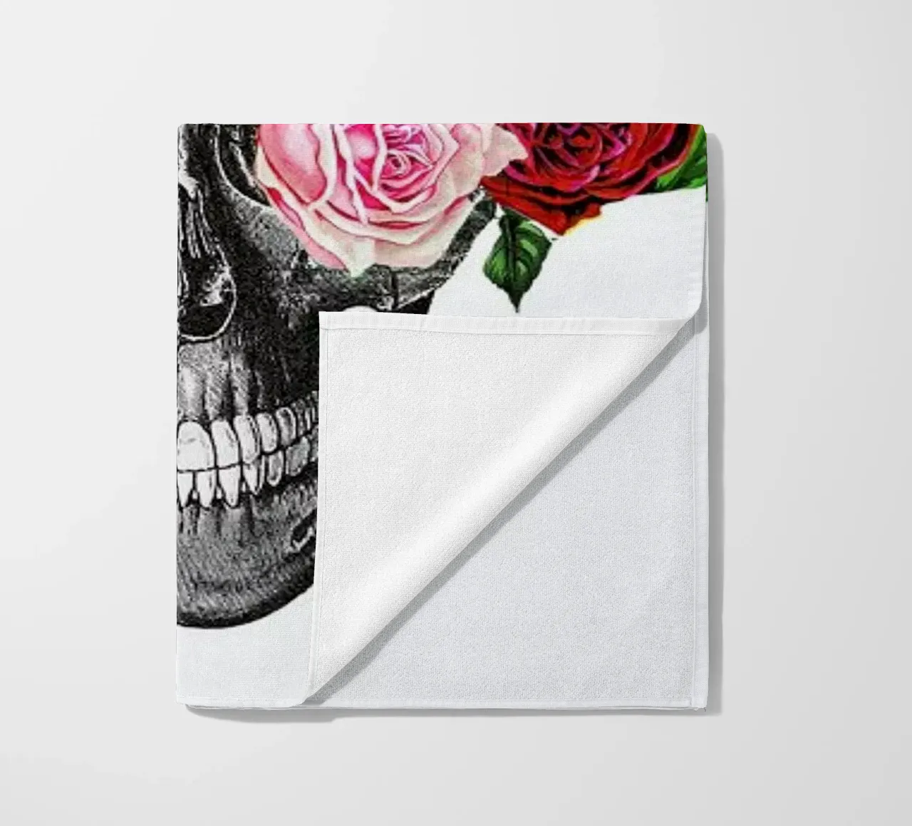 Skull with roses telo mare da Rococco LA