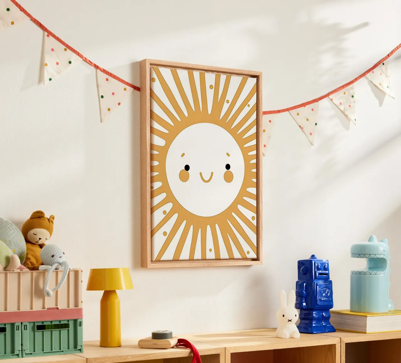Ciao, sole! tela con Cornice a cassetta da KidzStudio