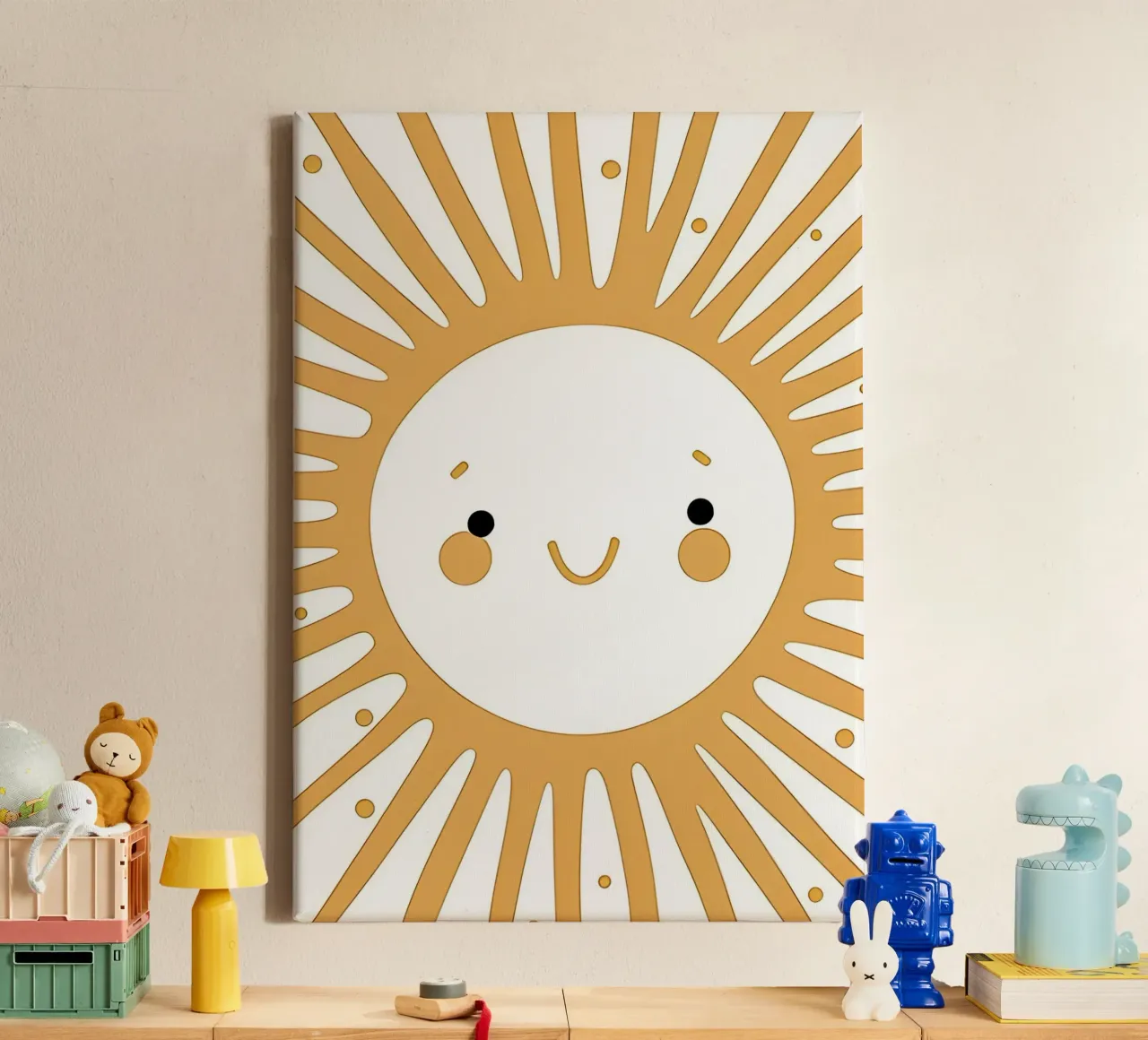 Ciao, sole! tela con Cornice a cassetta da KidzStudio