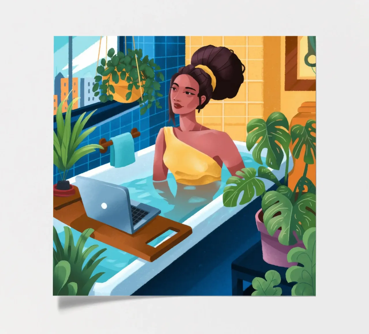 Tranquil Bath Reverie sticker sheet by Prism Palette