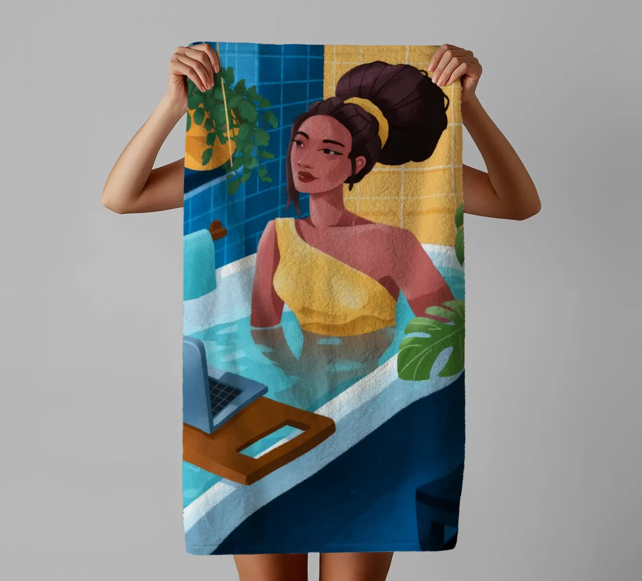 Reverie da bagno tranquille asciugamano da bagno da Prism Palette