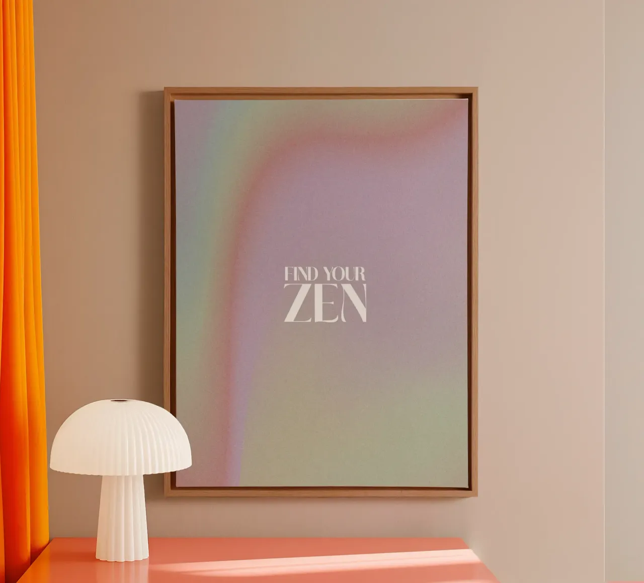 Find Your Zen (No 04) tela con Cornice a cassetta da treechild