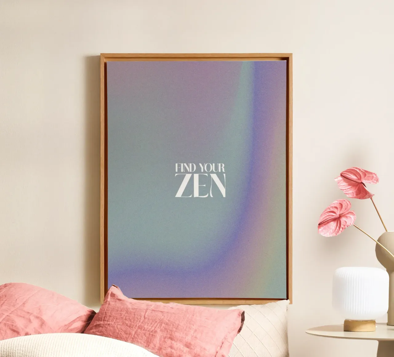 Find Your Zen (no 05) tela con Cornice a cassetta da treechild